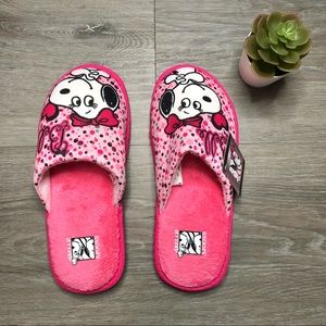 bella snoopy sister polkadot padded heal slippers
